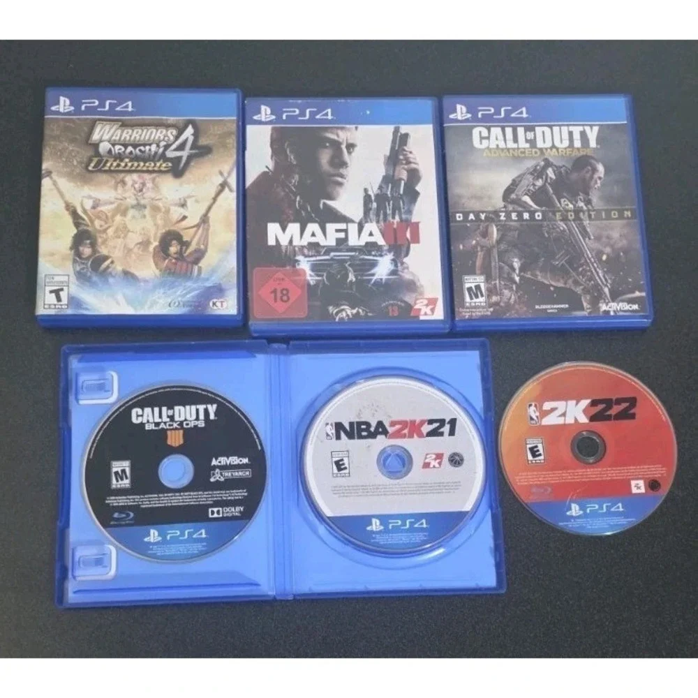 Lot Of 6 PS4 Games Bundle NBA‎ Call Of Duty 2K Mafia Gaming EUC